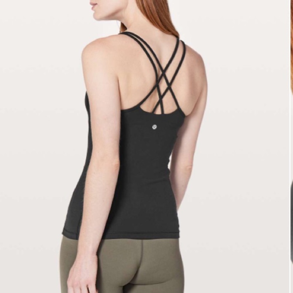 Lululemon black strappy tank